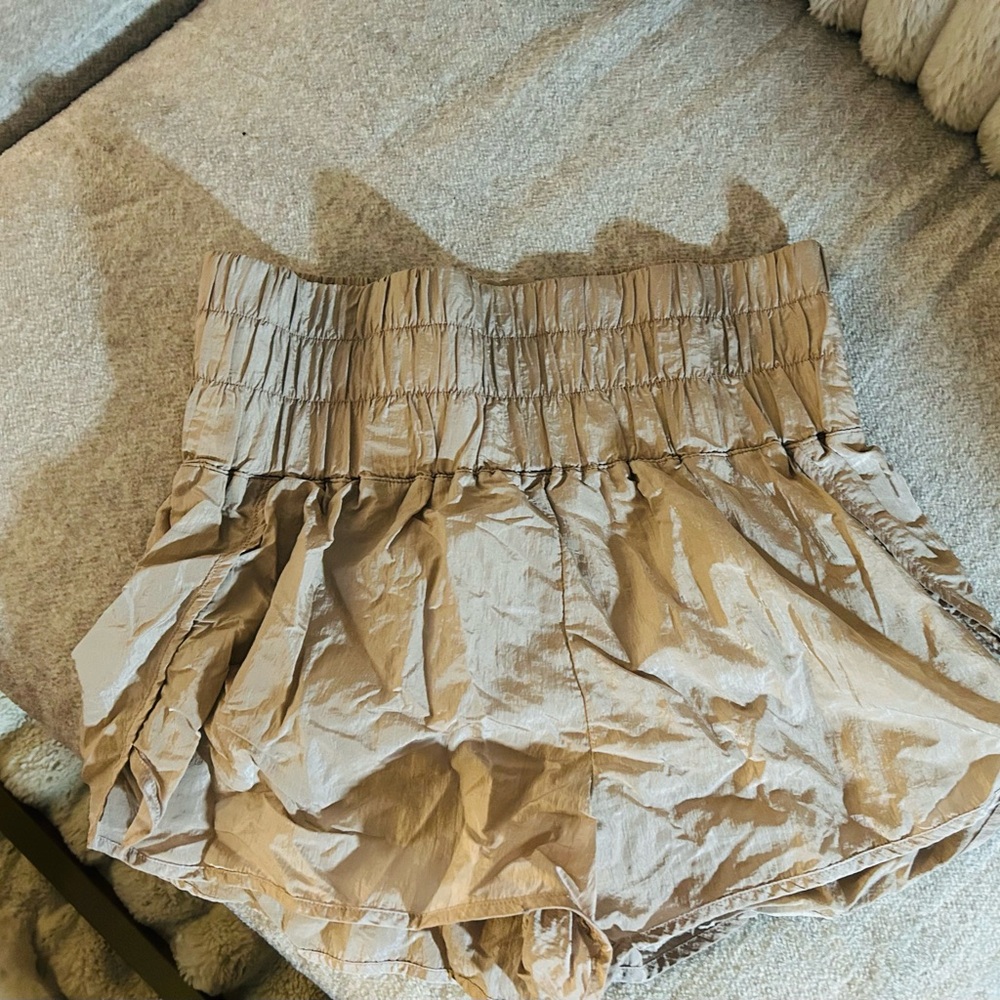 Women's Tan High-Waisted Shorts